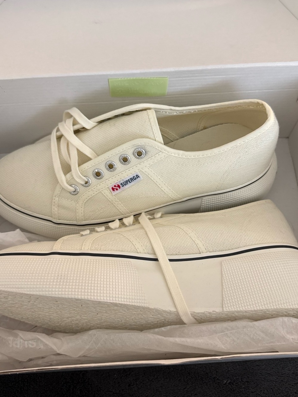 Superga Classic Canvas Sneakers in Off-White